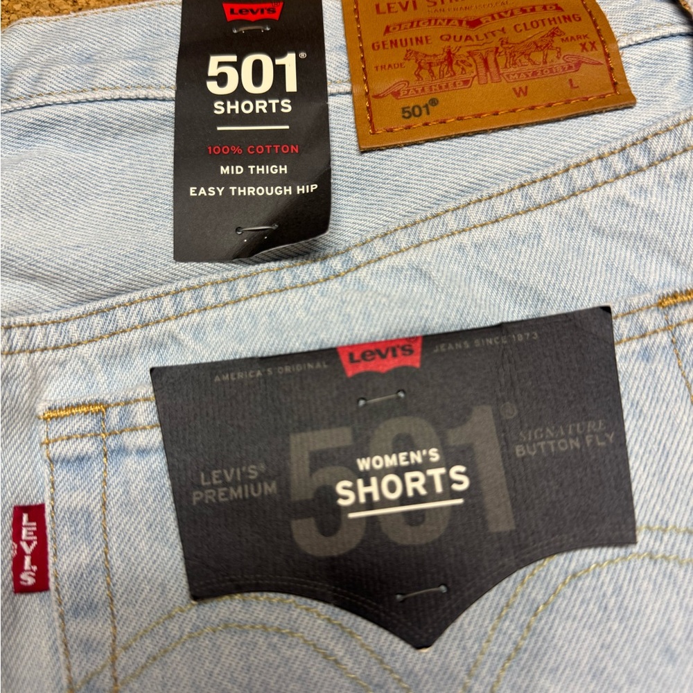 NWT Levi’s Premium 501 Women’s Mom’s Shorts 30 Button Fly 90s style High Rise F - Picture 3 of 14